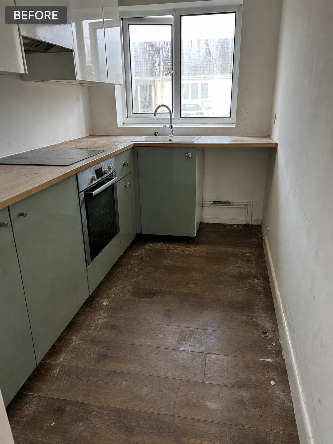Kitchen, before clean